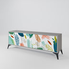 BOTANICAL HURRICANE Móvel de TV com 3 Portas em Acabamento Cinzento