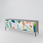 BOTANICAL HURRICANE Móvel de TV com 3 Portas em Acabamento Cinzento