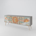 MYSTICAL STRUCTURE Móvel de TV com 3 Portas em Acabamento Cinzento