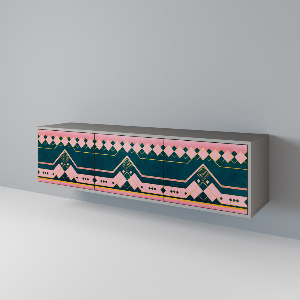 ROYAL COMPOSITION Móvel de TV com 3 Portas em Acabamento Cinzento