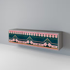 ROYAL COMPOSITION Móvel de TV com 3 Portas em Acabamento Cinzento