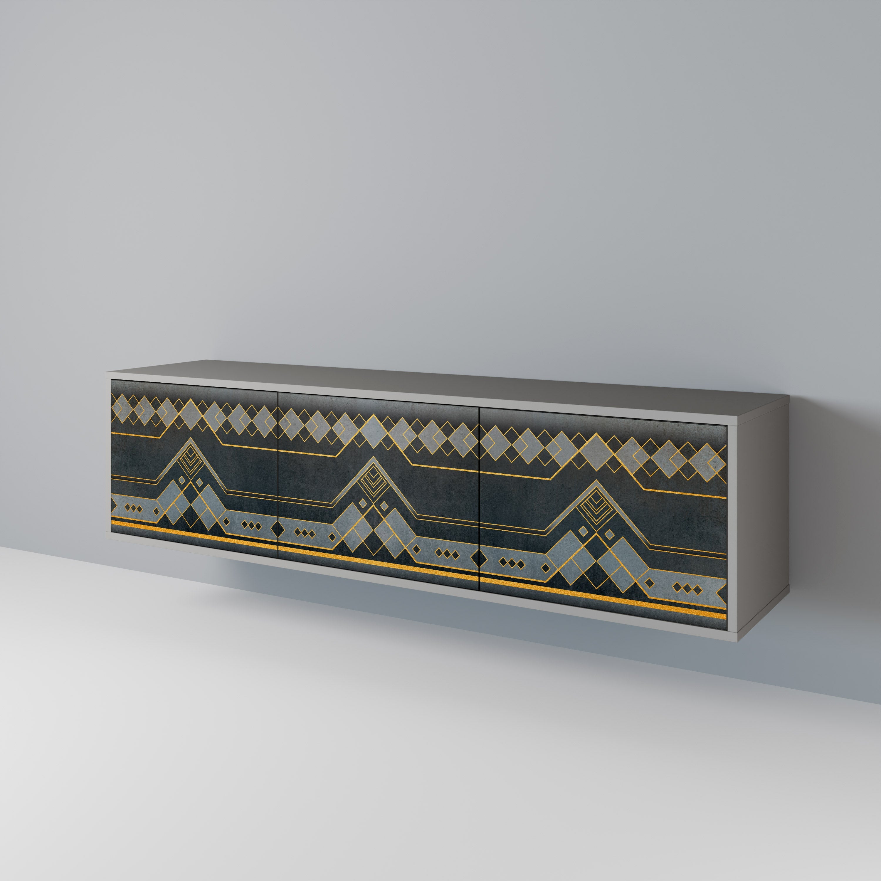 ROYAL ORDINARINESS Móvel de TV com 3 Portas em Acabamento Cinzento