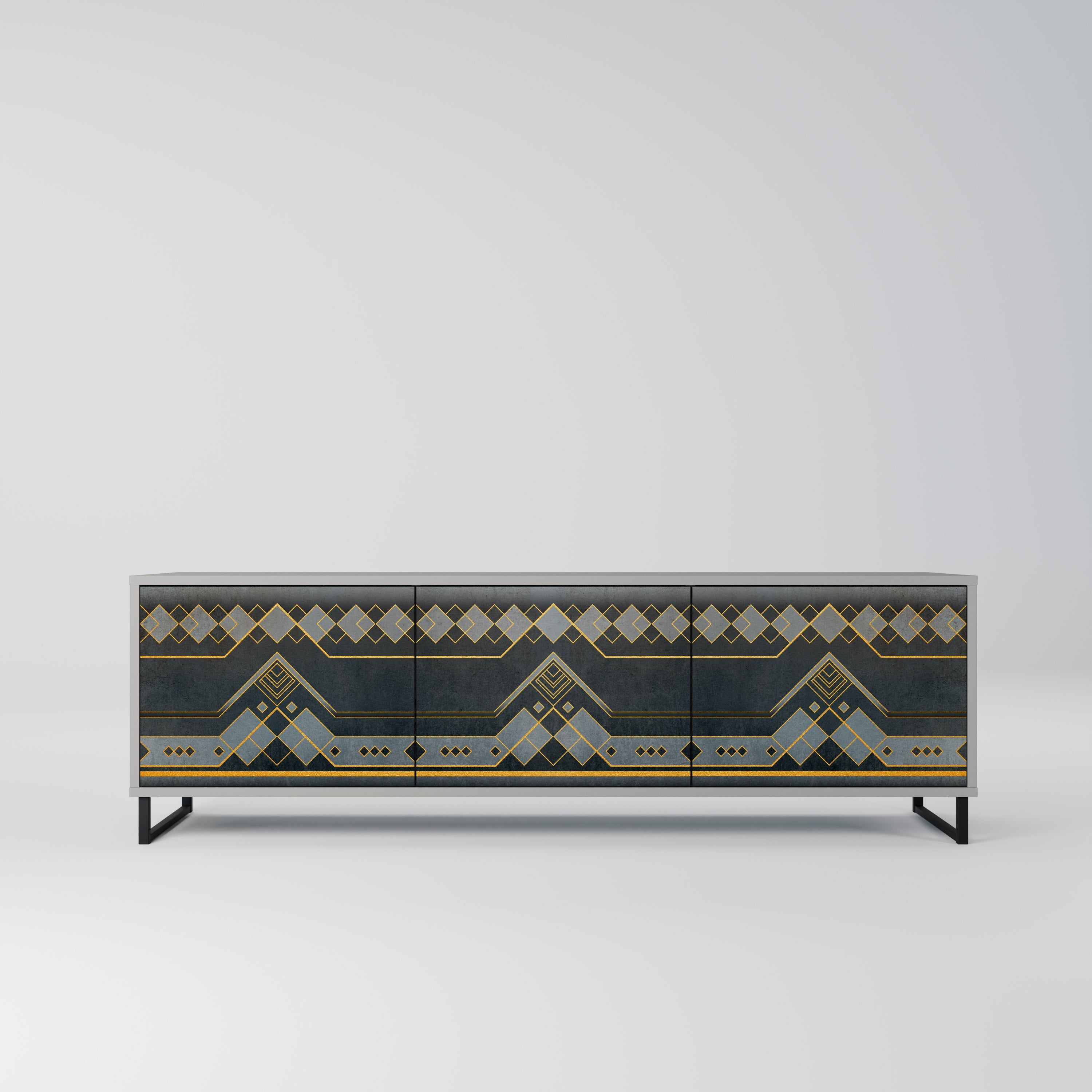 ROYAL ORDINARINESS Móvel de TV com 3 Portas em Acabamento Cinzento