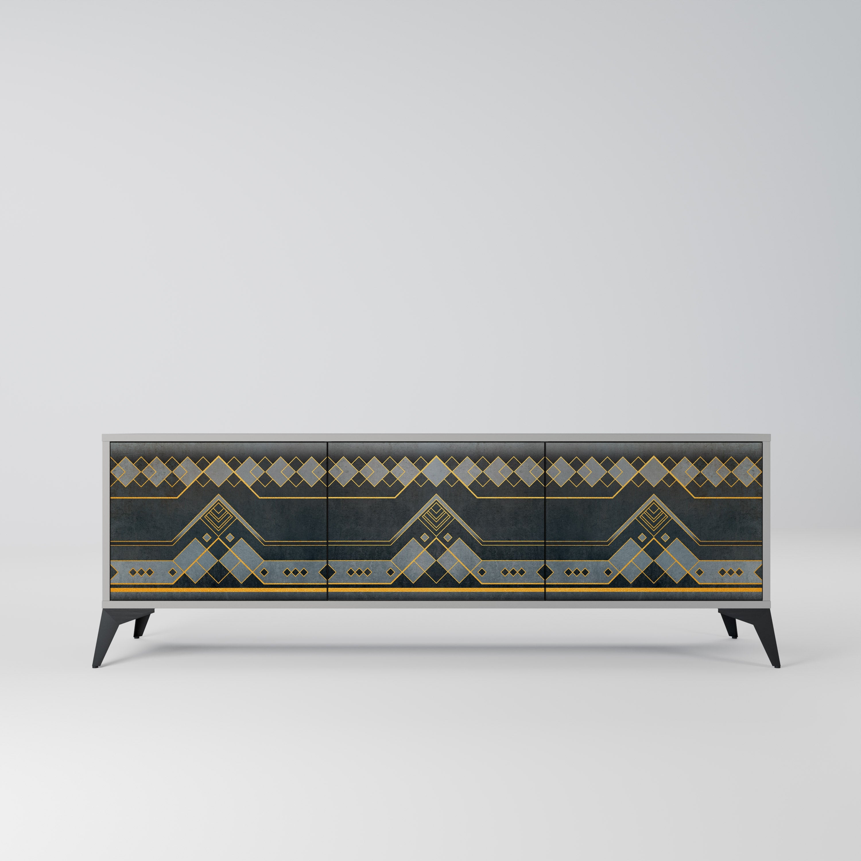 ROYAL ORDINARINESS Móvel de TV com 3 Portas em Acabamento Cinzento