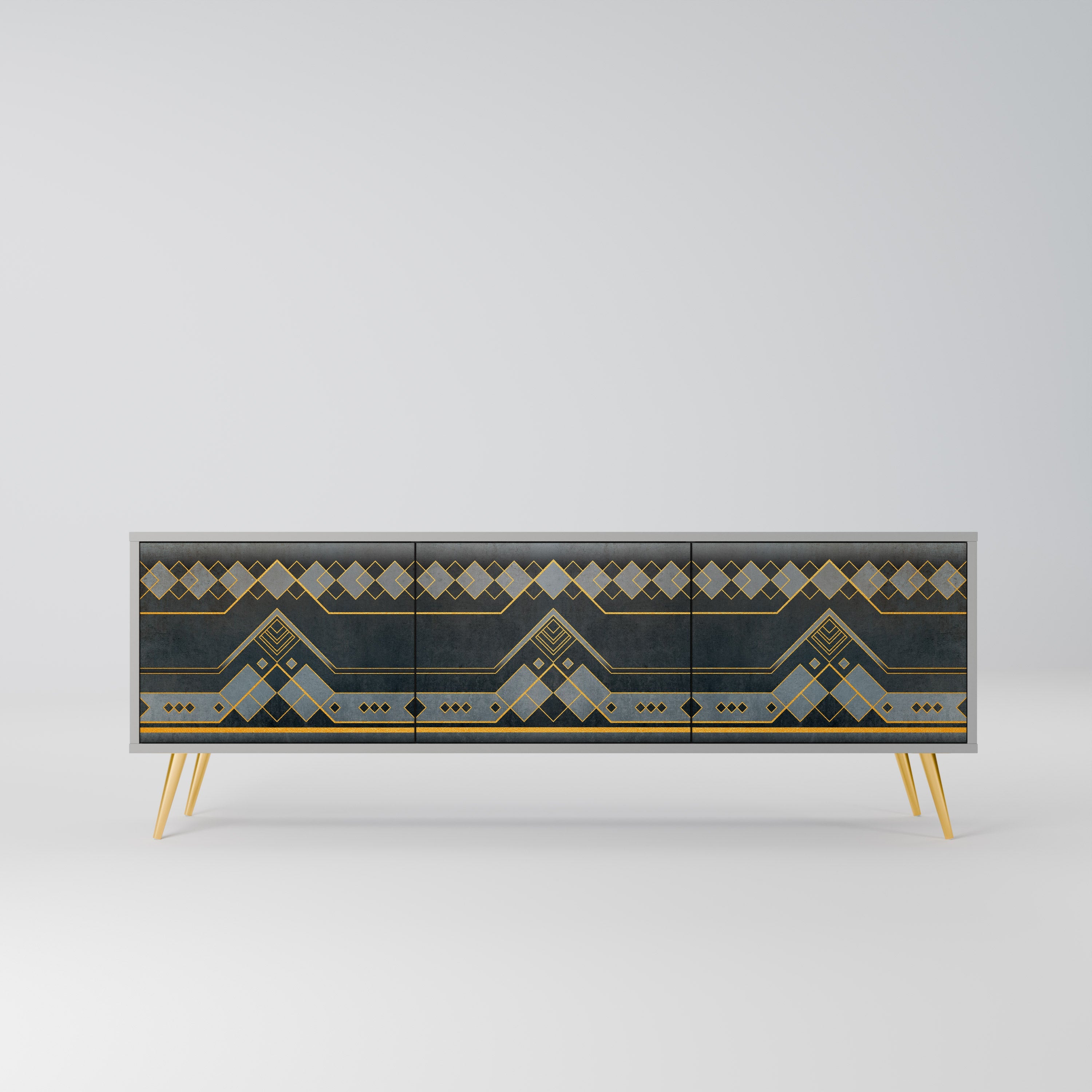 ROYAL ORDINARINESS Móvel de TV com 3 Portas em Acabamento Cinzento