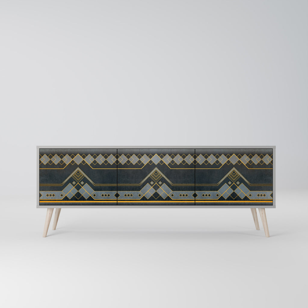 ROYAL ORDINARINESS Móvel de TV com 3 Portas em Acabamento Cinzento