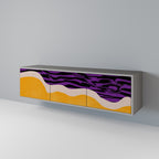 INDEPENDENT BORDER Móvel de TV com 3 Portas em Acabamento Cinzento