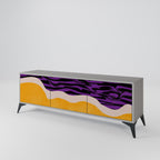 INDEPENDENT BORDER Móvel de TV com 3 Portas em Acabamento Cinzento