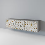 PIECES OF TOMORROW 3-Door TV Stand in Grey Finish