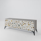 PIECES OF TOMORROW 3-Door TV Stand in Grey Finish