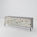 PIECES OF TOMORROW 3-Door TV Stand in Grey Finish