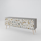 PIECES OF TOMORROW 3-Door TV Stand in Grey Finish