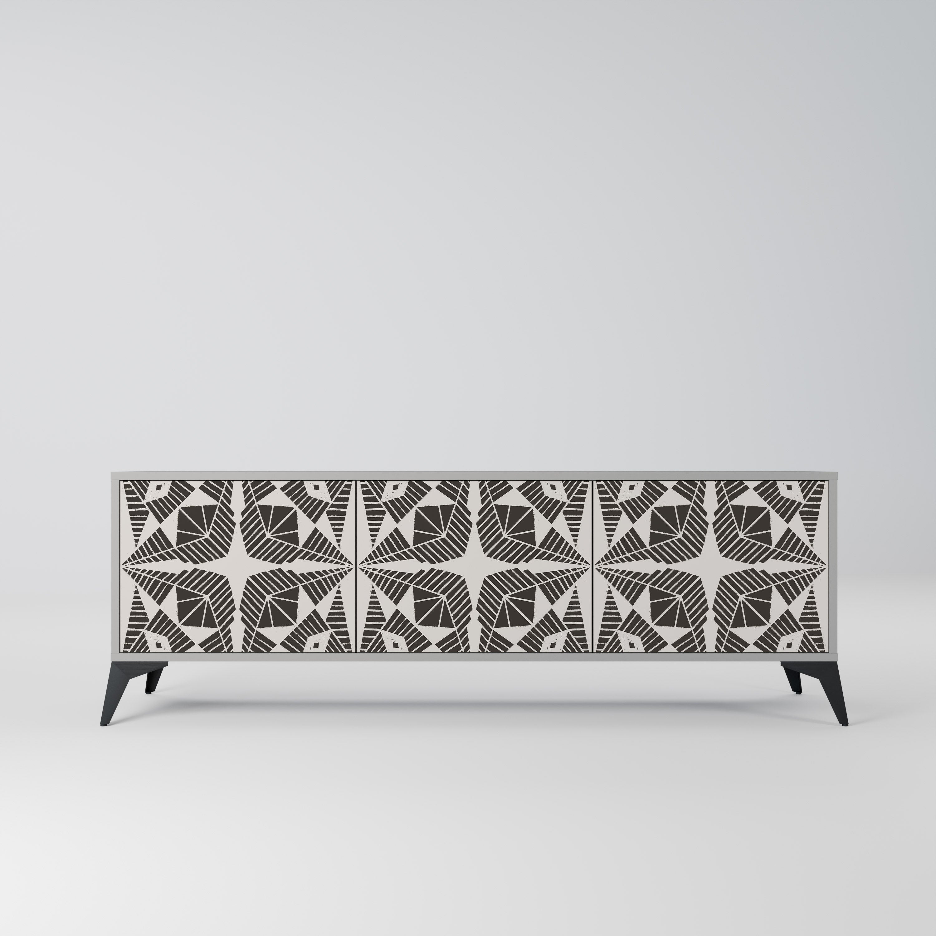 MONOCHROME NEXUS Móvel de TV com 3 Portas em Acabamento Cinzento