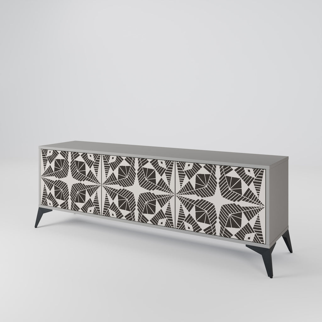 MONOCHROME NEXUS Móvel de TV com 3 Portas em Acabamento Cinzento