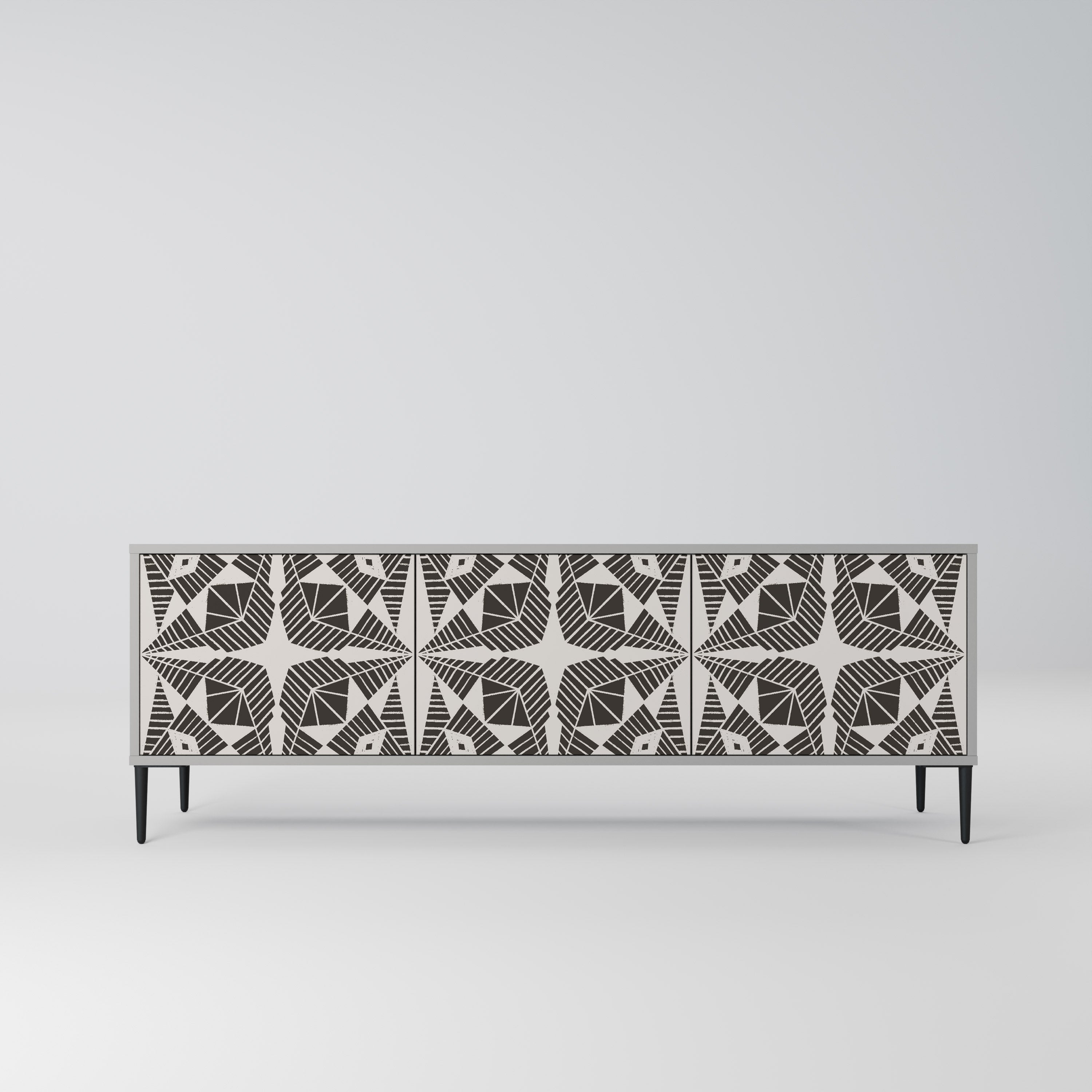 MONOCHROME NEXUS Móvel de TV com 3 Portas em Acabamento Cinzento