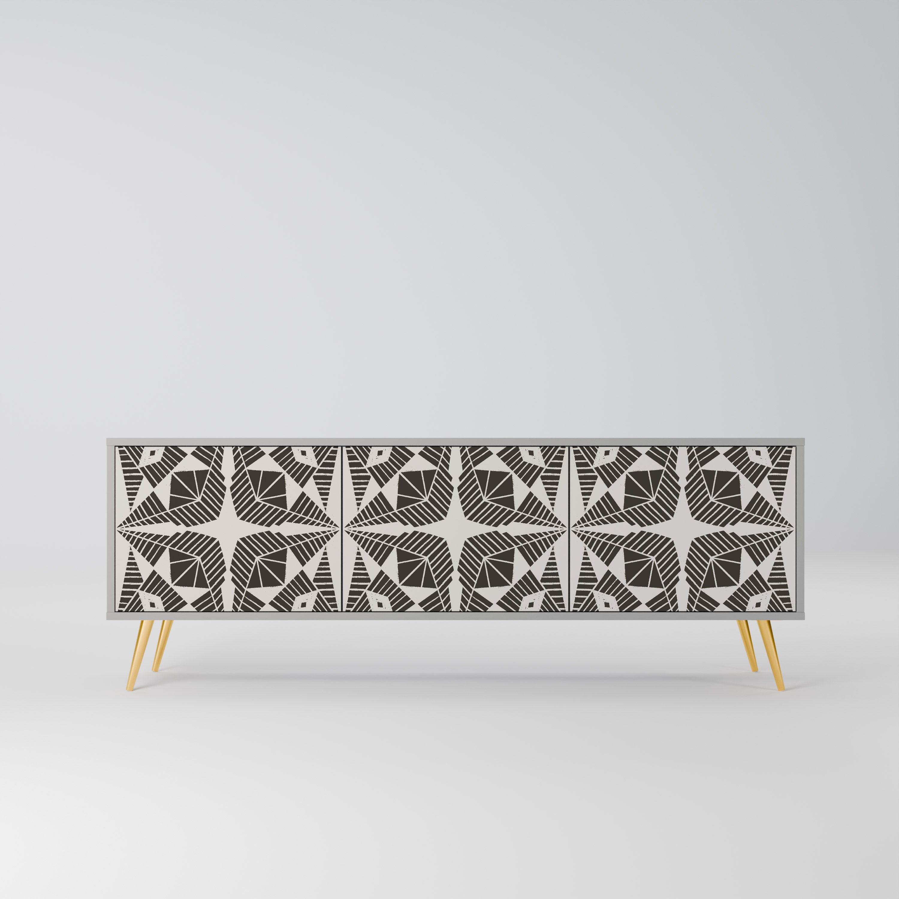 MONOCHROME NEXUS Móvel de TV com 3 Portas em Acabamento Cinzento