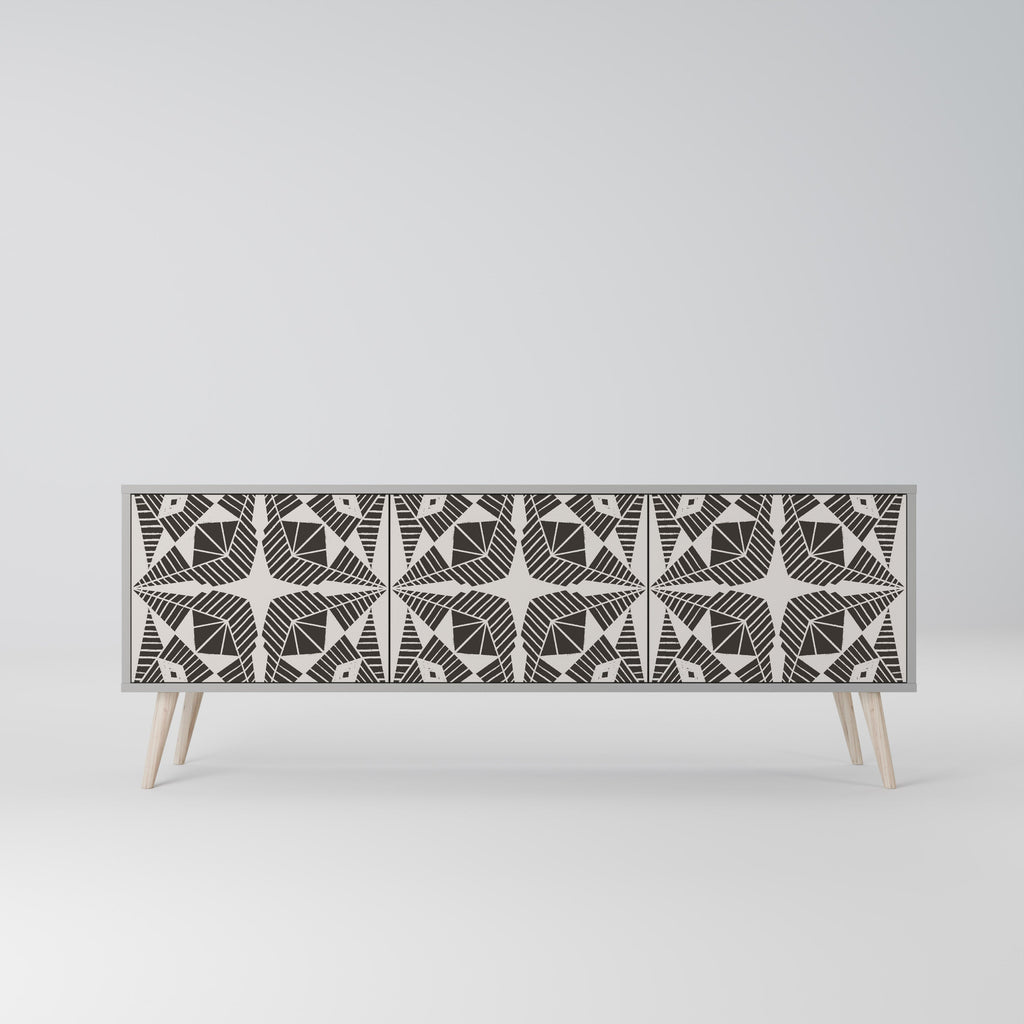 MONOCHROME NEXUS Móvel de TV com 3 Portas em Acabamento Cinzento