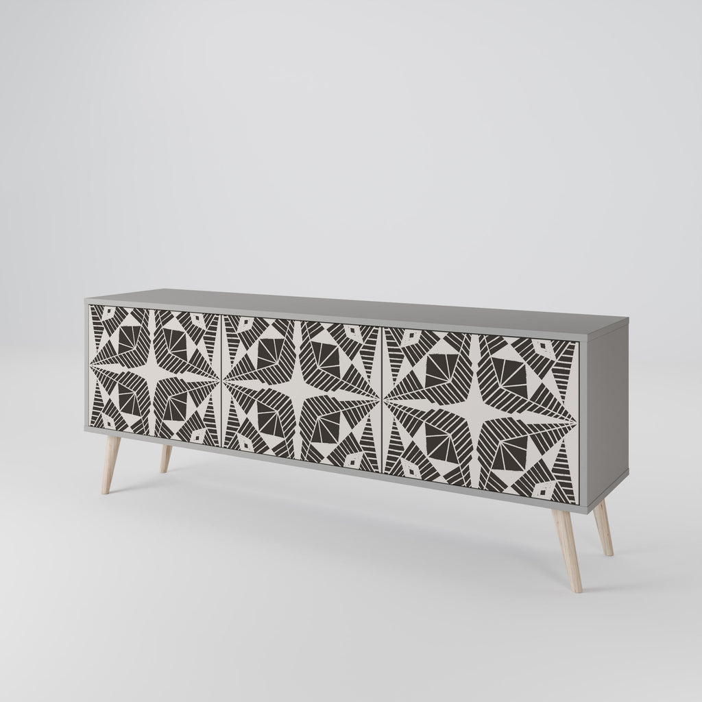 MONOCHROME NEXUS Móvel de TV com 3 Portas em Acabamento Cinzento