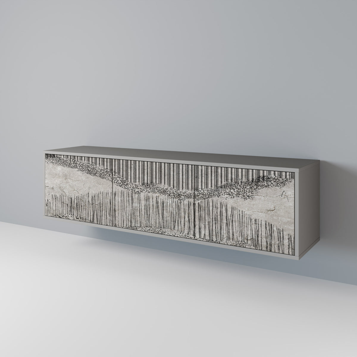 GRAIN LINES 3-Door TV Cabinet