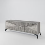 GRAIN LINES Móvel de TV com 3 Portas em Acabamento Cinzento