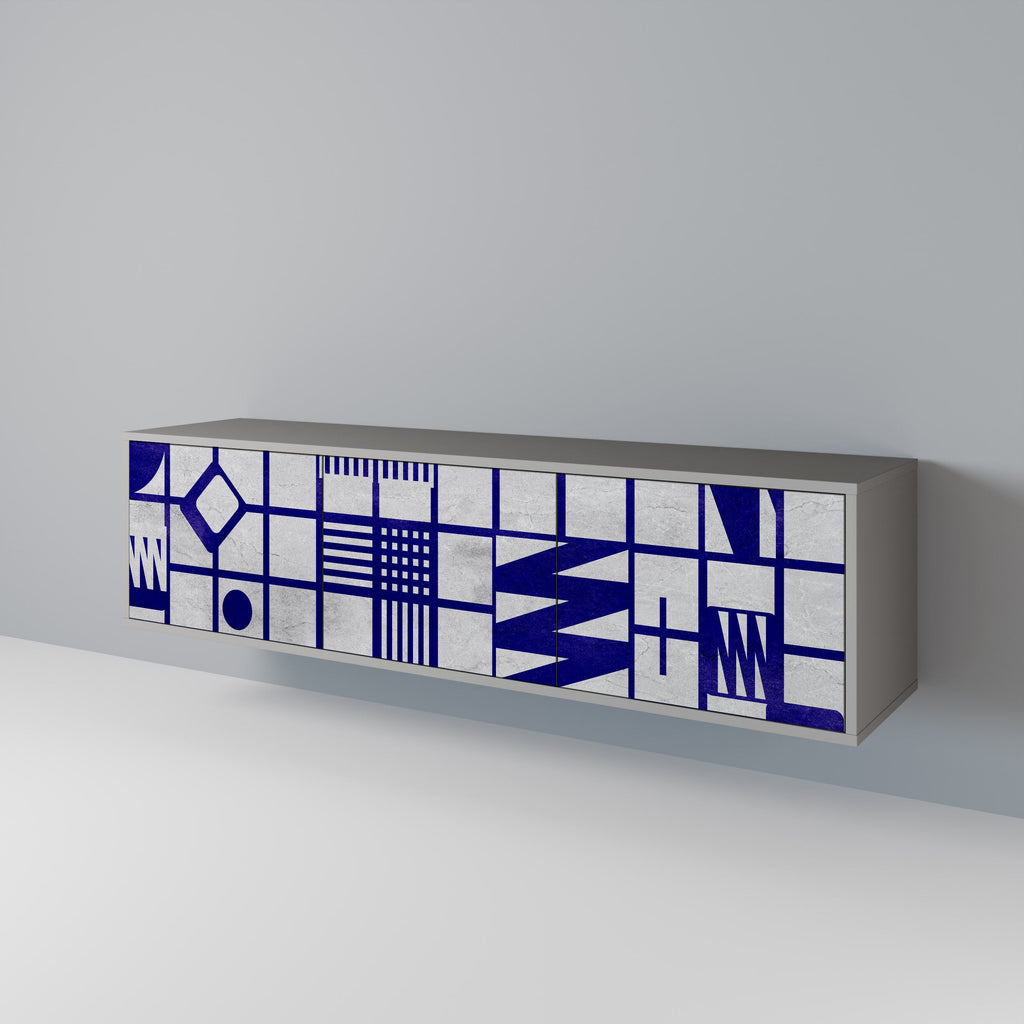 THE RIGHT PLACES Móvel de TV com 3 Portas em Acabamento Cinzento