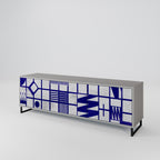 THE RIGHT PLACES Móvel de TV com 3 Portas em Acabamento Cinzento