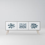 WONDERLAND VEGETATION 3-Door TV Stand in Grey Finish