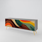 COLORFUL STRANDS Móvel de TV com 3 Portas em Acabamento Cinzento