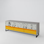 DYED BY ORANGE Móvel de TV com 3 Portas em Acabamento Cinzento