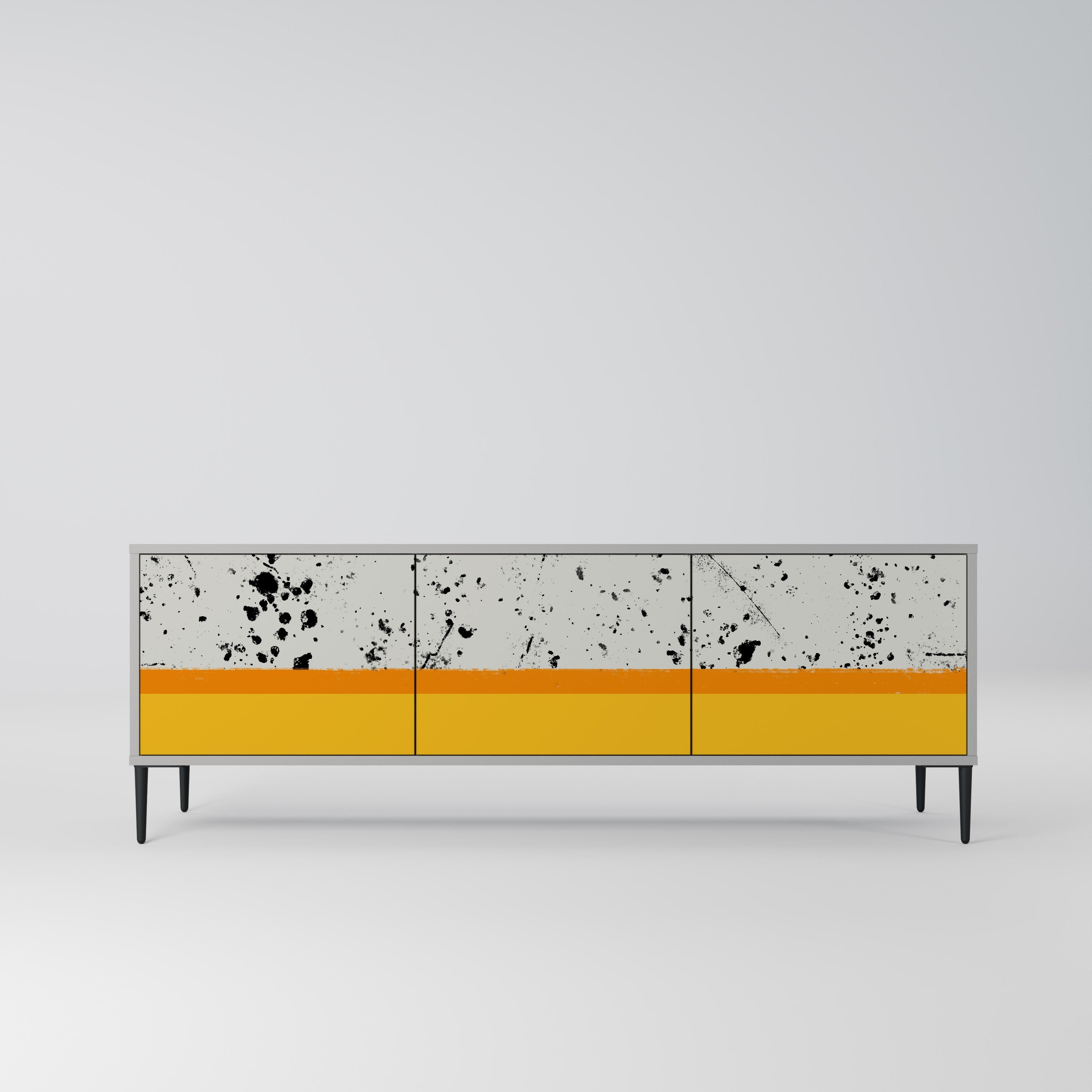 DYED BY ORANGE Móvel de TV com 3 Portas em Acabamento Cinzento