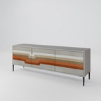 PECULIAR TRAIL Móvel de TV com 3 Portas em Acabamento Cinzento