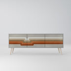 PECULIAR TRAIL Móvel de TV com 3 Portas em Acabamento Cinzento