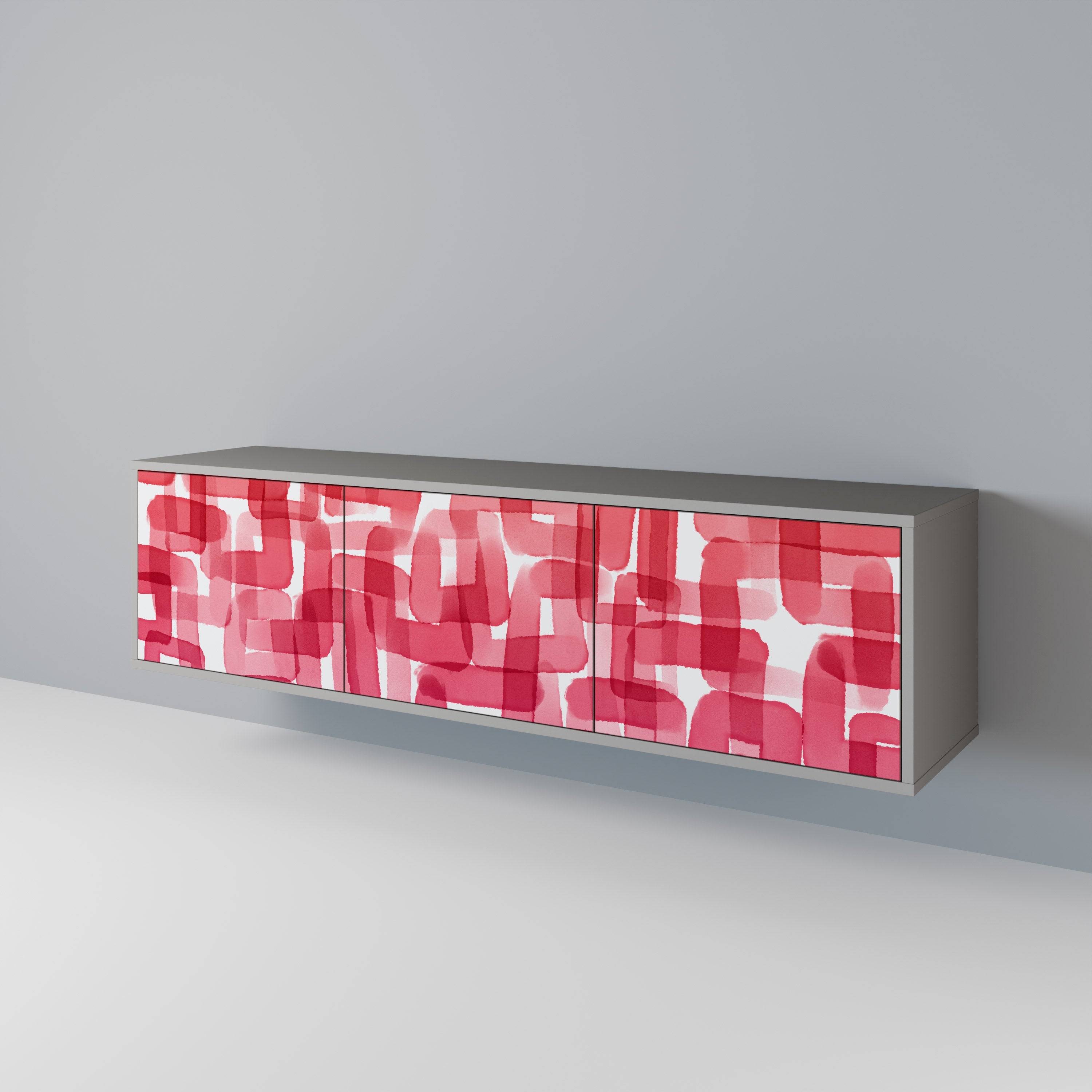 KALEIDOSCOPIC CUBISM Móvel de TV com 3 Portas em Acabamento Cinzento