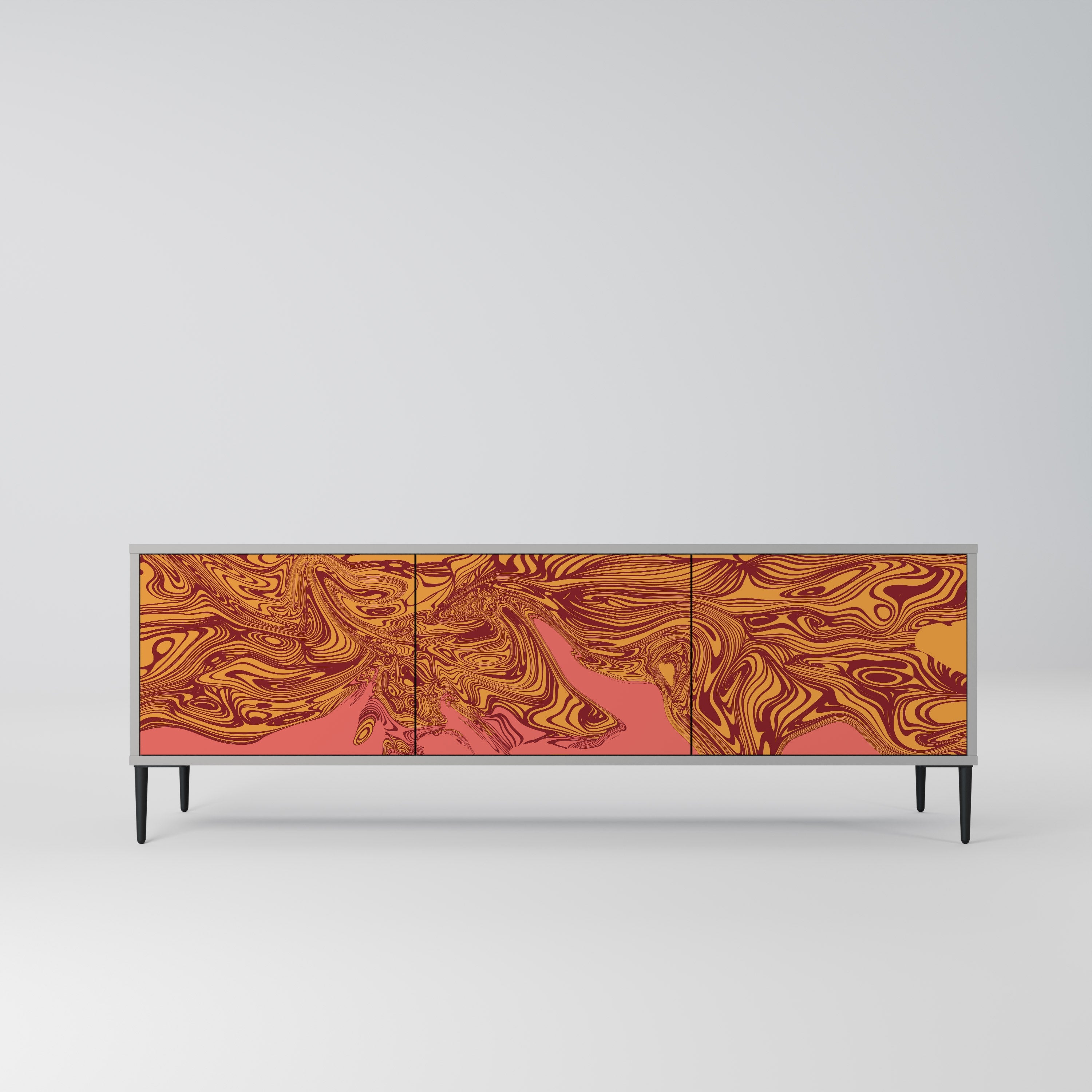 FLOATING THOUGHTS Móvel de TV com 3 Portas em Acabamento Cinzento