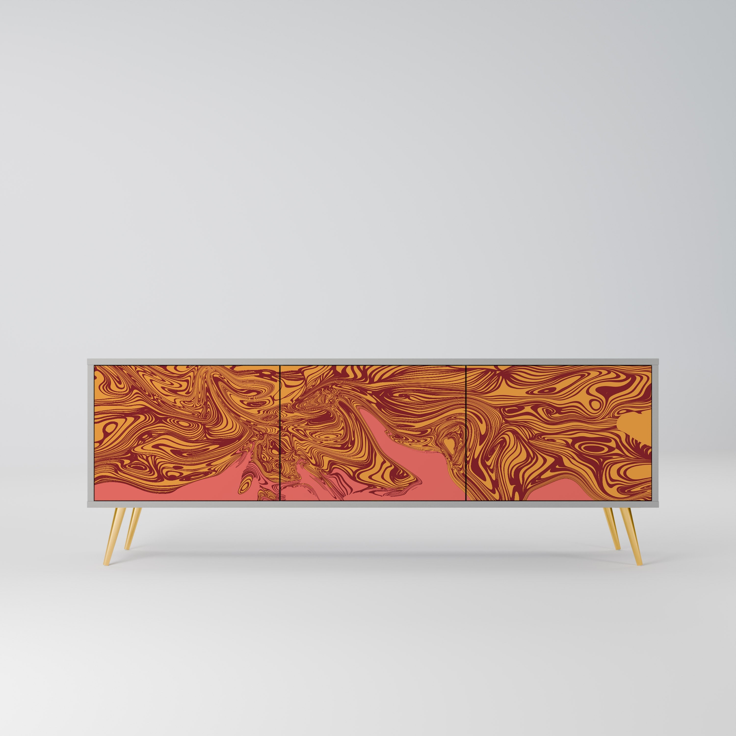 FLOATING THOUGHTS Móvel de TV com 3 Portas em Acabamento Cinzento