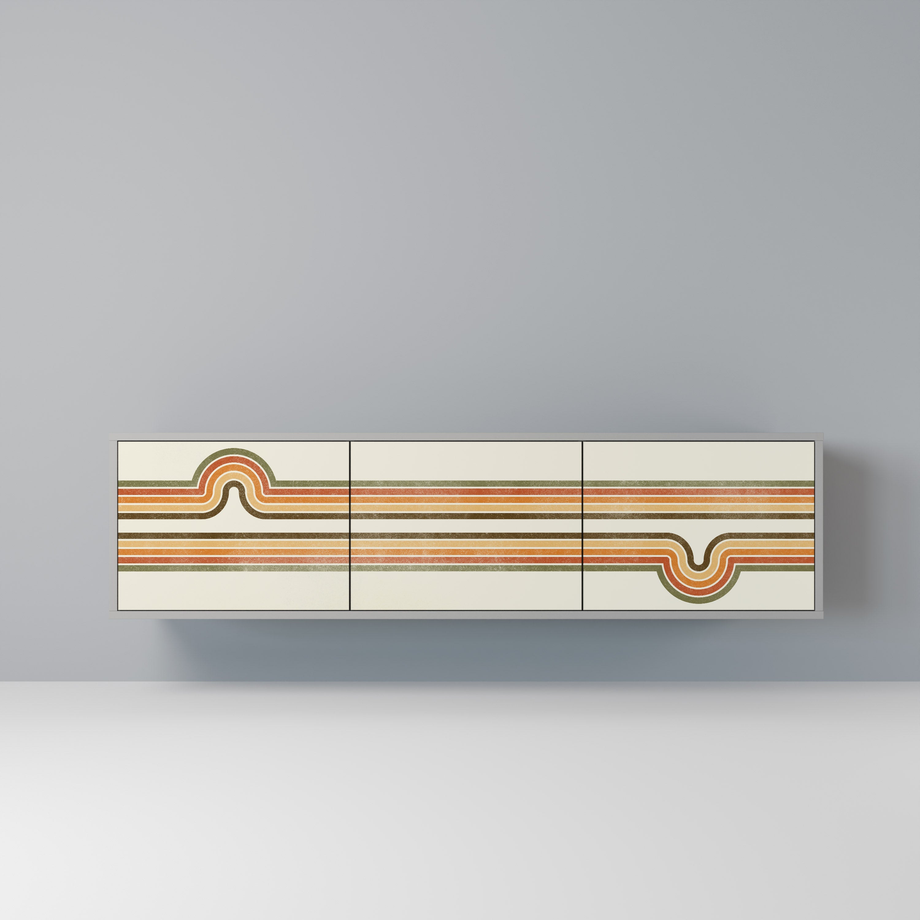 EXCEPTIONAL STREAM Móvel de TV com 3 Portas em Acabamento Cinzento