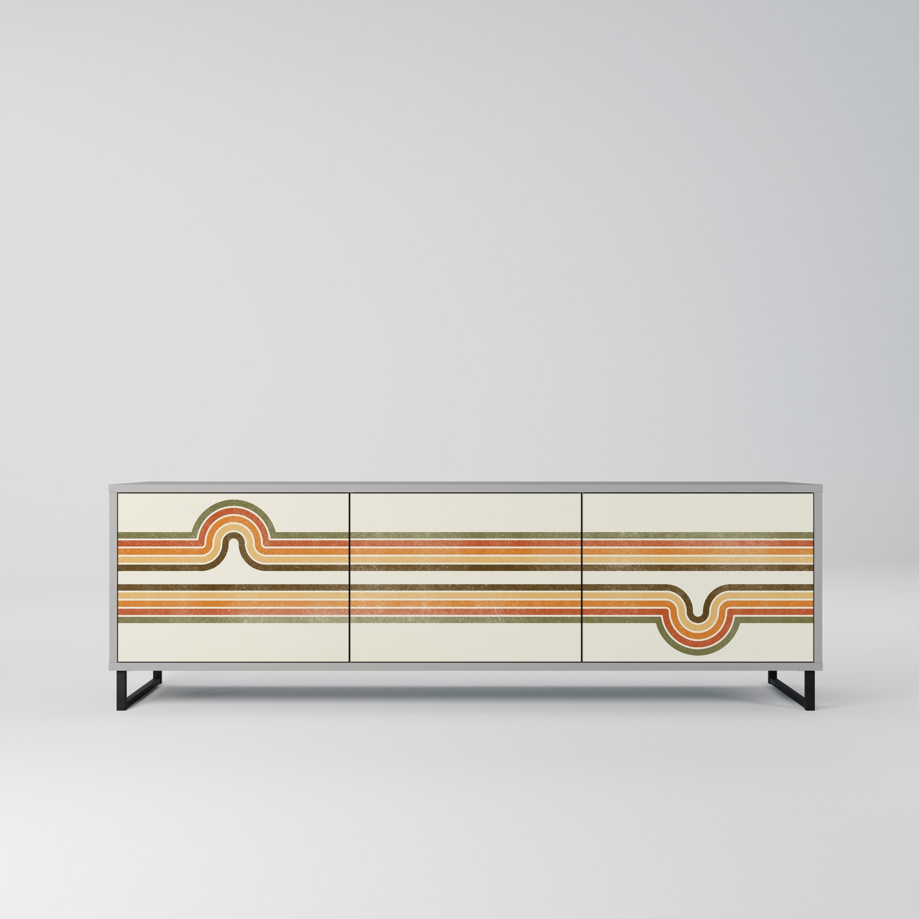EXCEPTIONAL STREAM Móvel de TV com 3 Portas em Acabamento Cinzento