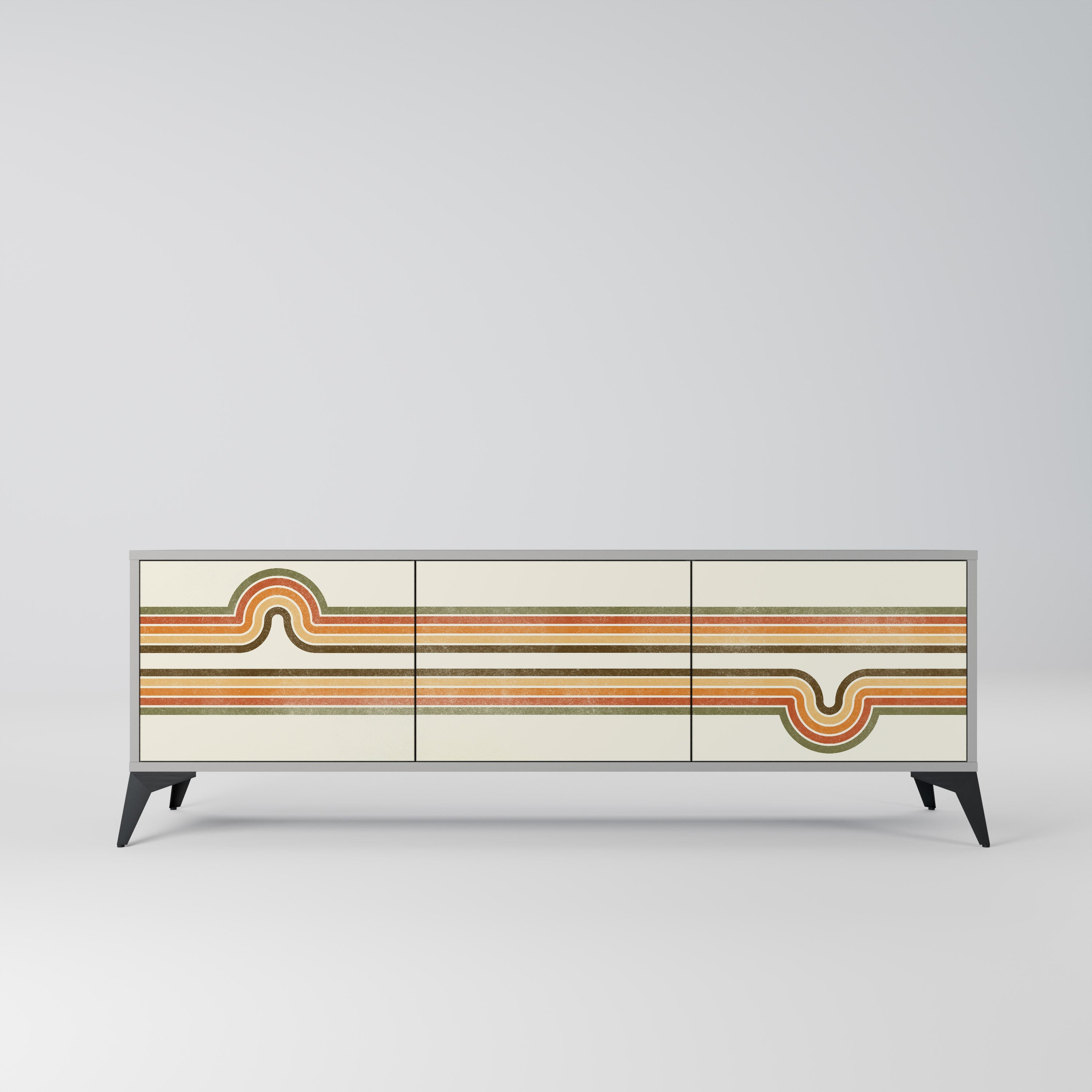 EXCEPTIONAL STREAM Móvel de TV com 3 Portas em Acabamento Cinzento