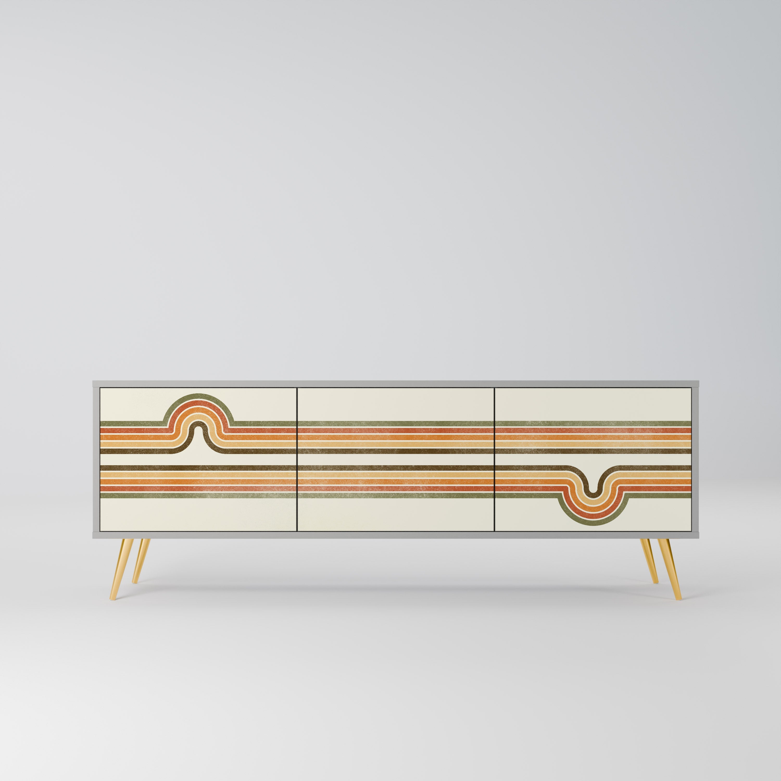 EXCEPTIONAL STREAM Móvel de TV com 3 Portas em Acabamento Cinzento