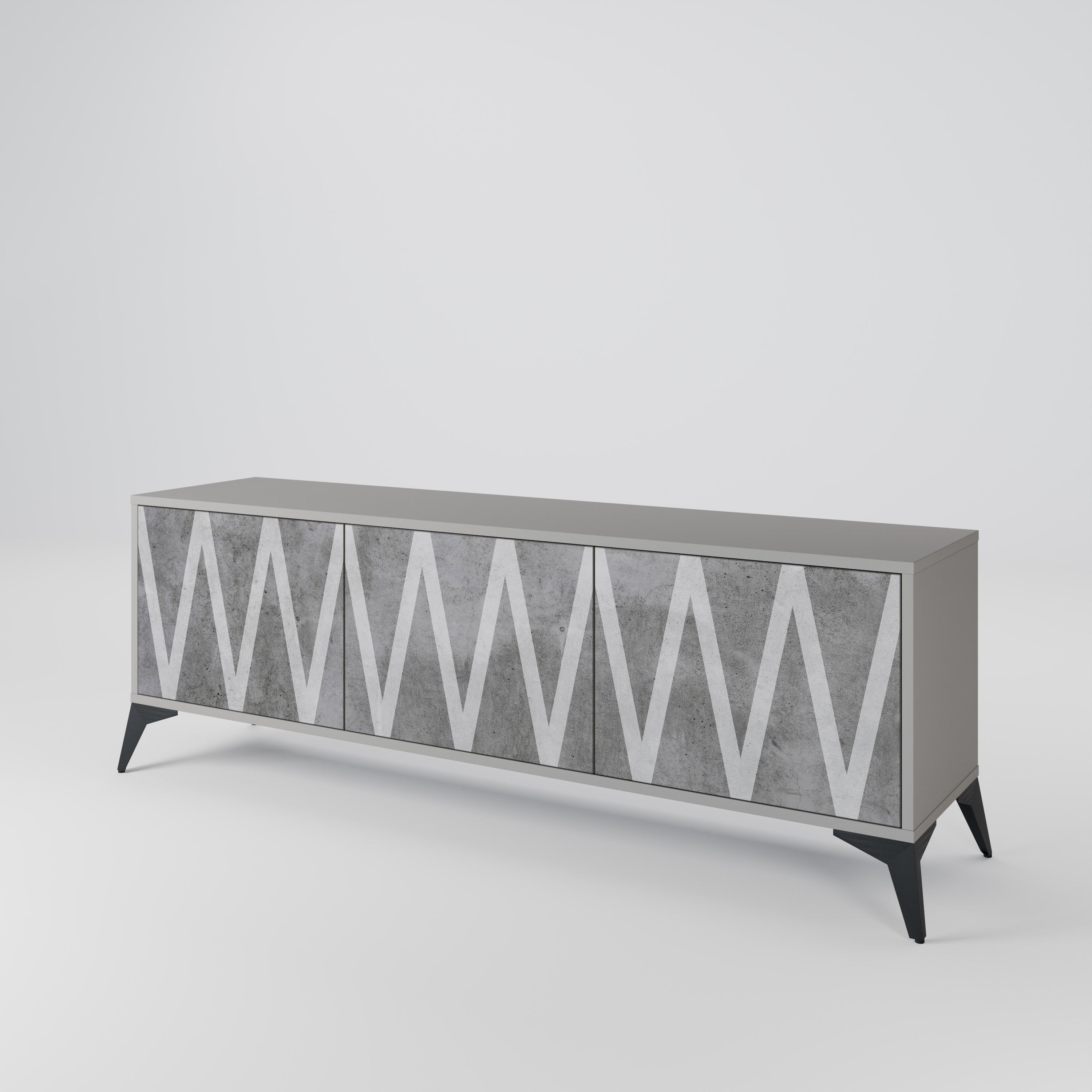 SOLID ZIG ZAG Móvel de TV de 3 Portas