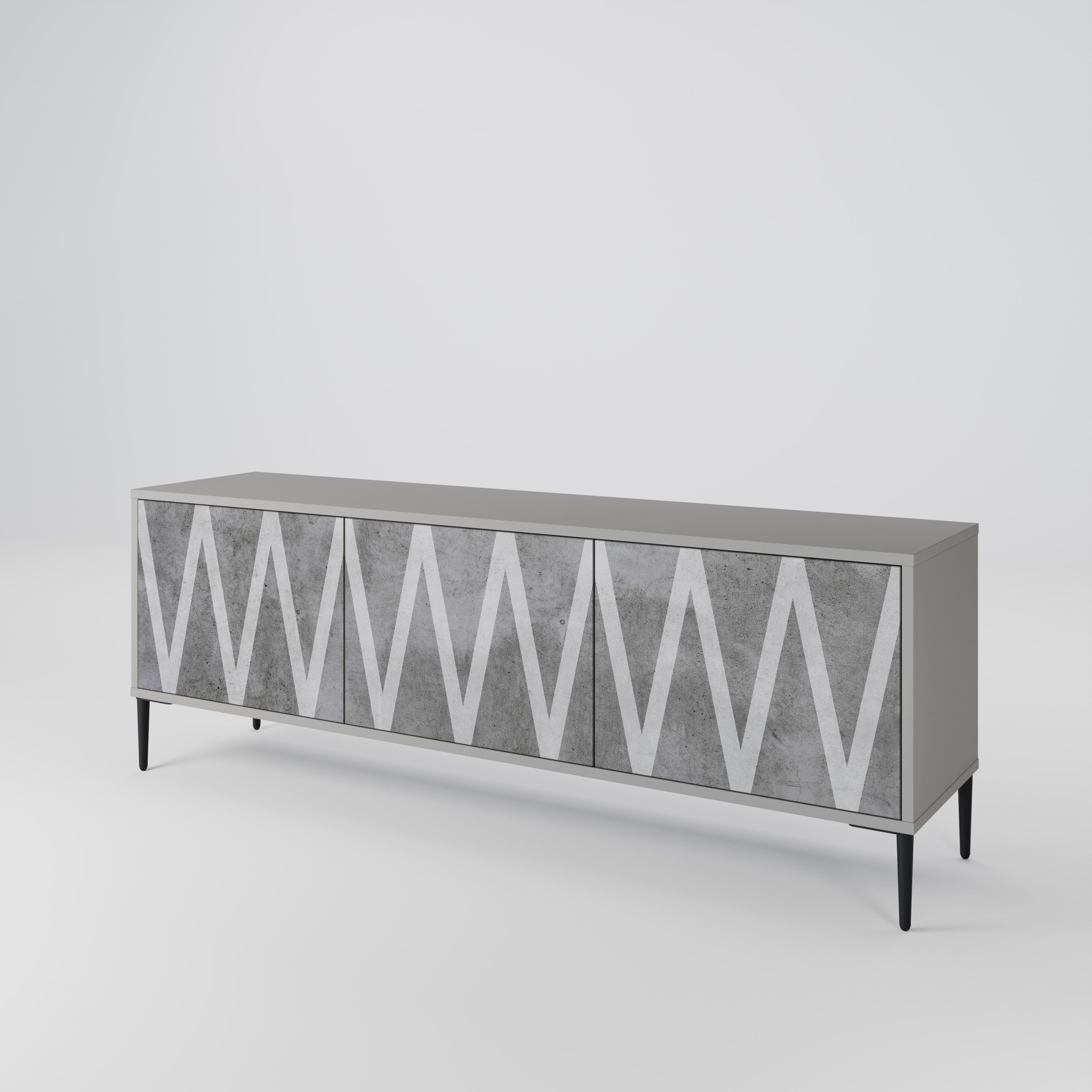 SOLID ZIG ZAG Móvel de TV de 3 Portas
