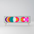 SYMPHONY OF COLORS Móvel de TV com 3 Portas em Acabamento Cinzento