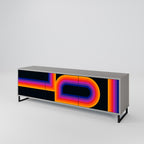 BLINDED BY THE LIGHTS Móvel de TV com 3 Portas em Acabamento Cinzento