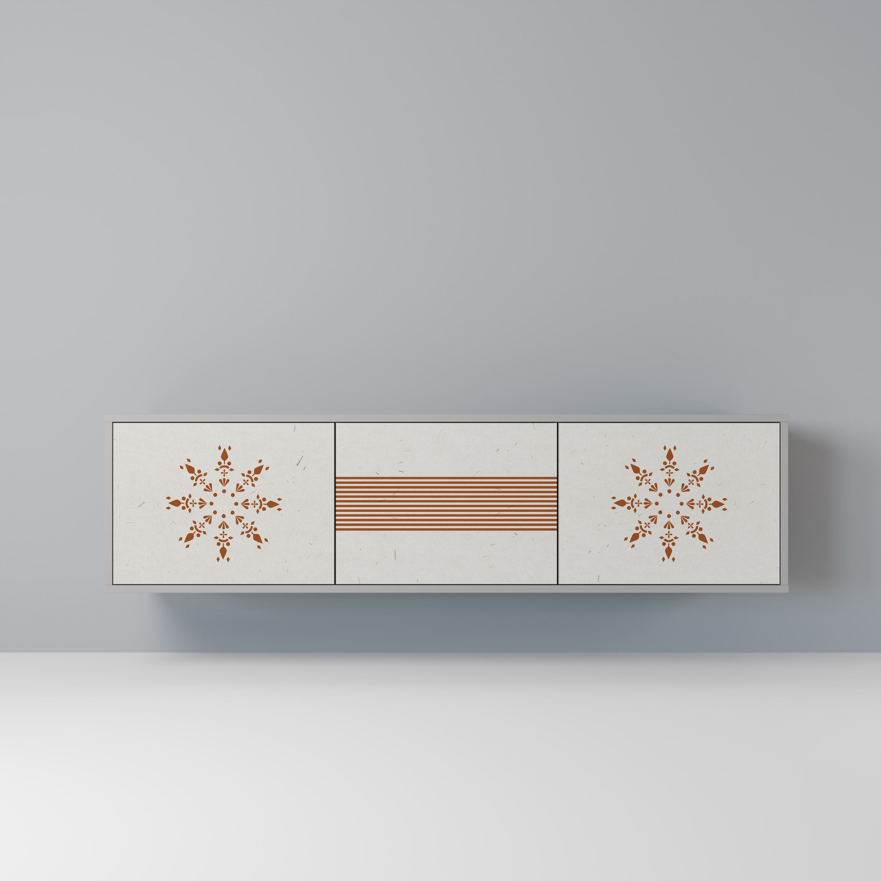 DAILY HARMONY Móvel de TV com 3 Portas em Acabamento Cinzento