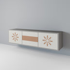 DAILY HARMONY Móvel de TV com 3 Portas em Acabamento Cinzento