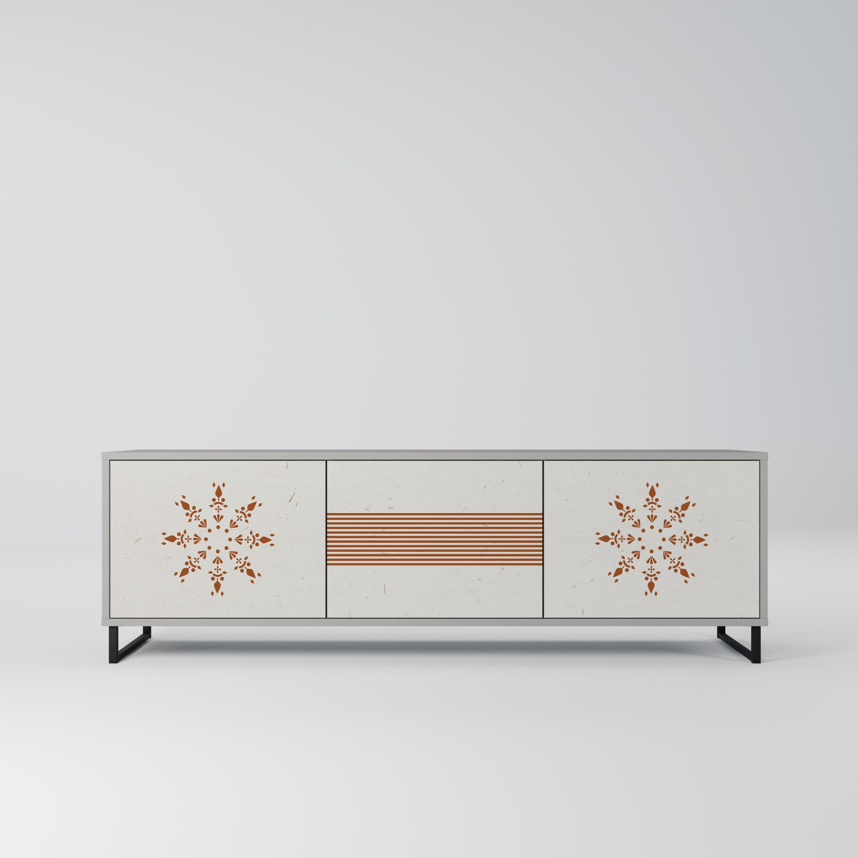 DAILY HARMONY Móvel de TV com 3 Portas em Acabamento Cinzento