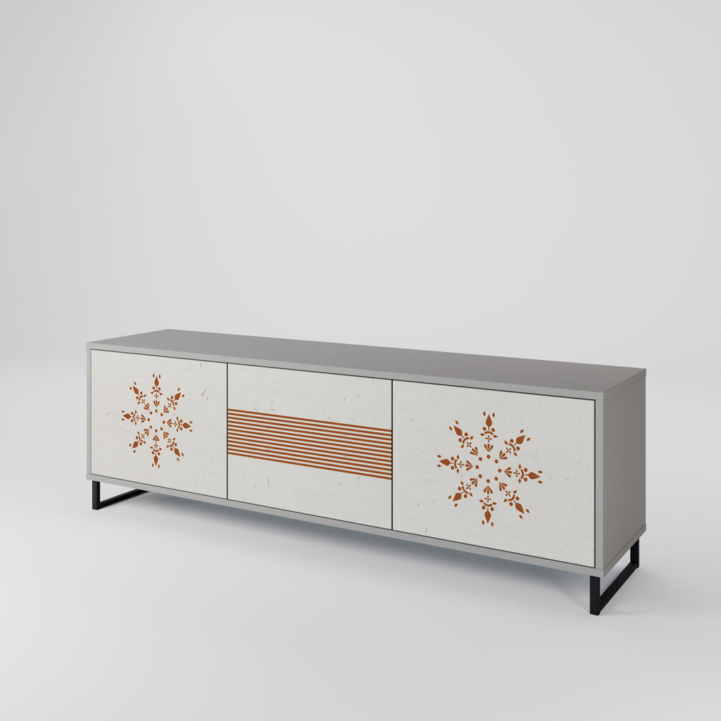 DAILY HARMONY Móvel de TV com 3 Portas em Acabamento Cinzento