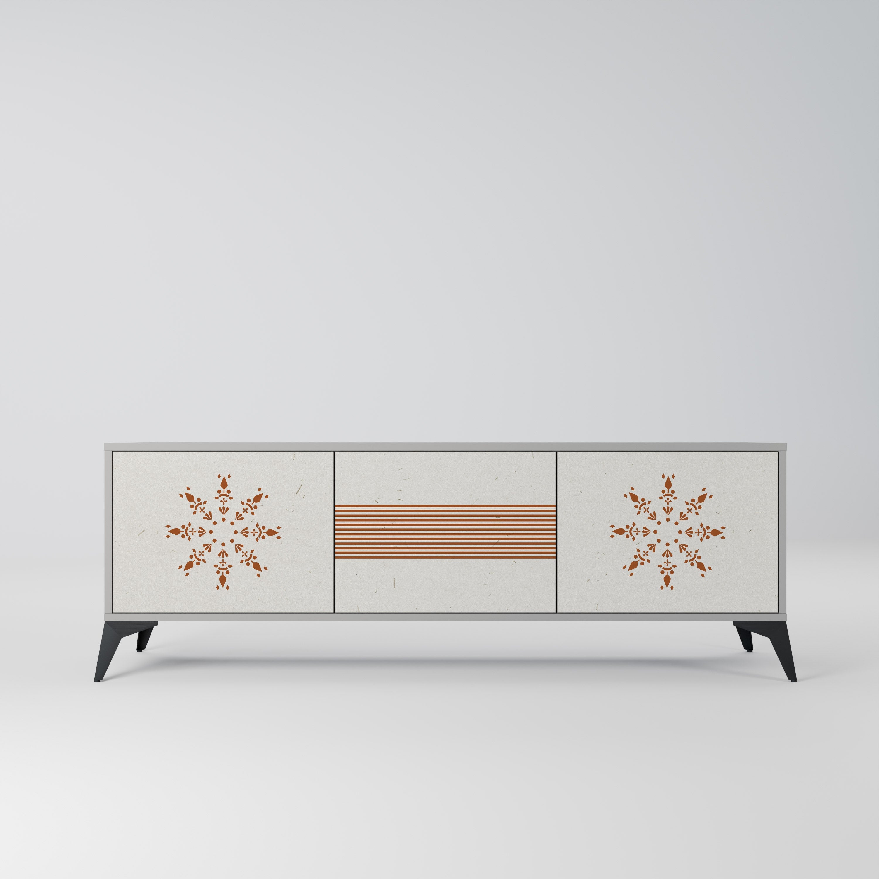 DAILY HARMONY Móvel de TV com 3 Portas em Acabamento Cinzento