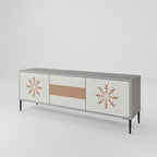 DAILY HARMONY Móvel de TV com 3 Portas em Acabamento Cinzento