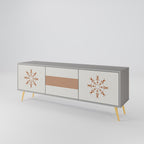 DAILY HARMONY Móvel de TV com 3 Portas em Acabamento Cinzento